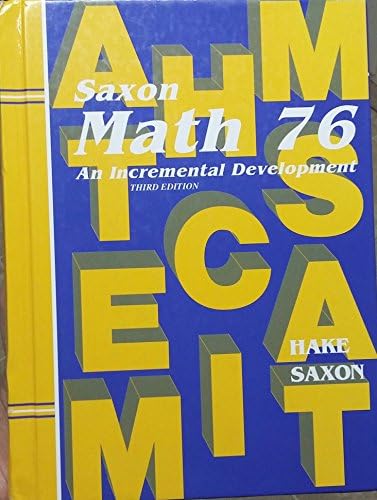 Amazon.com: Math 76: An Incremental Development, Teacher's Edition
